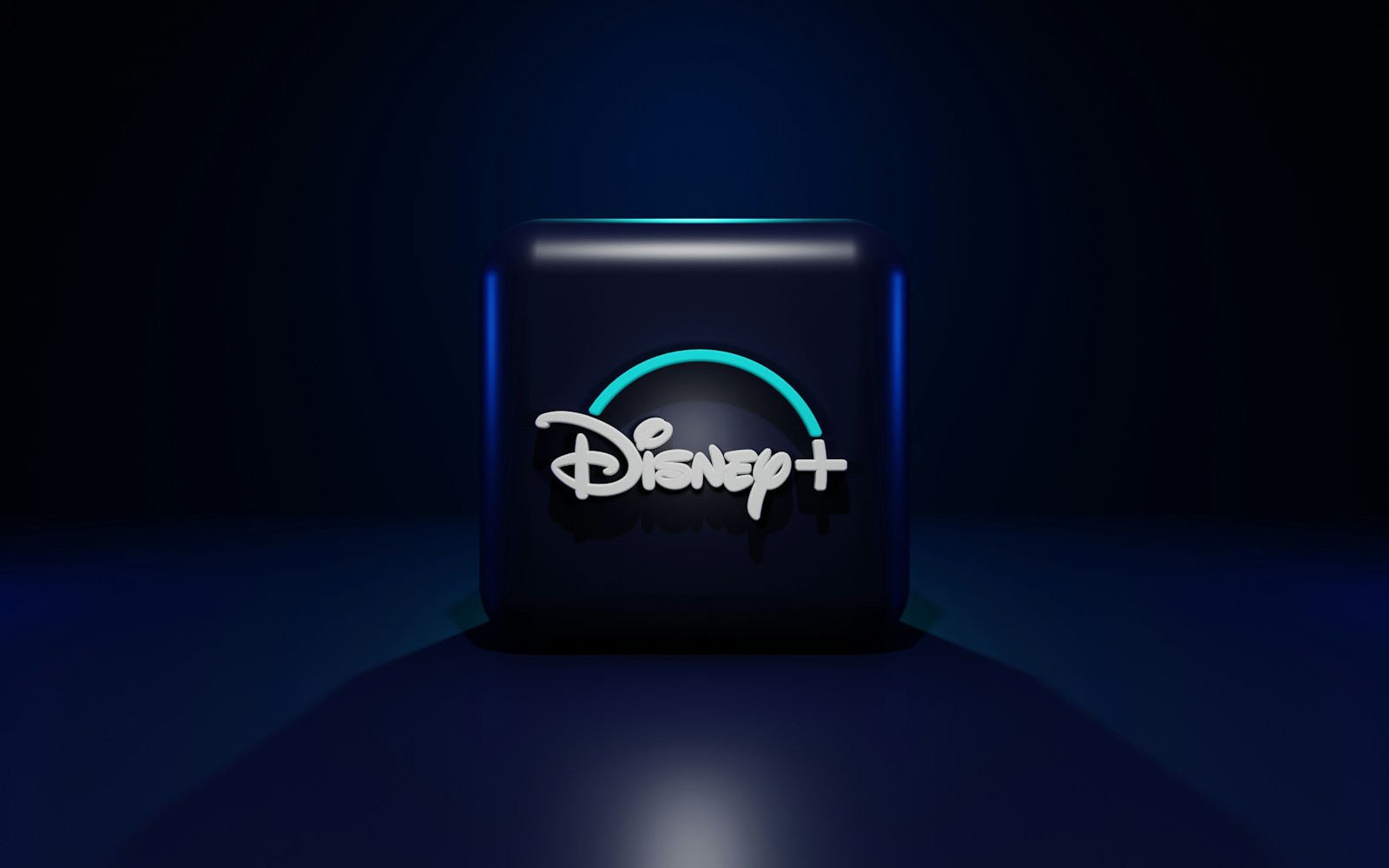 a blue rectangular object with a green logo on it