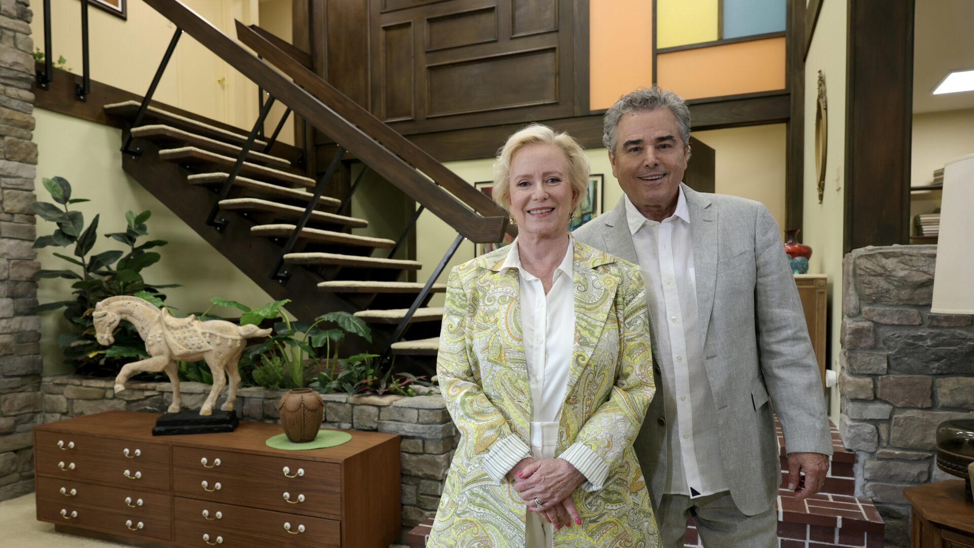 Eve Plumb and Christopher Knight