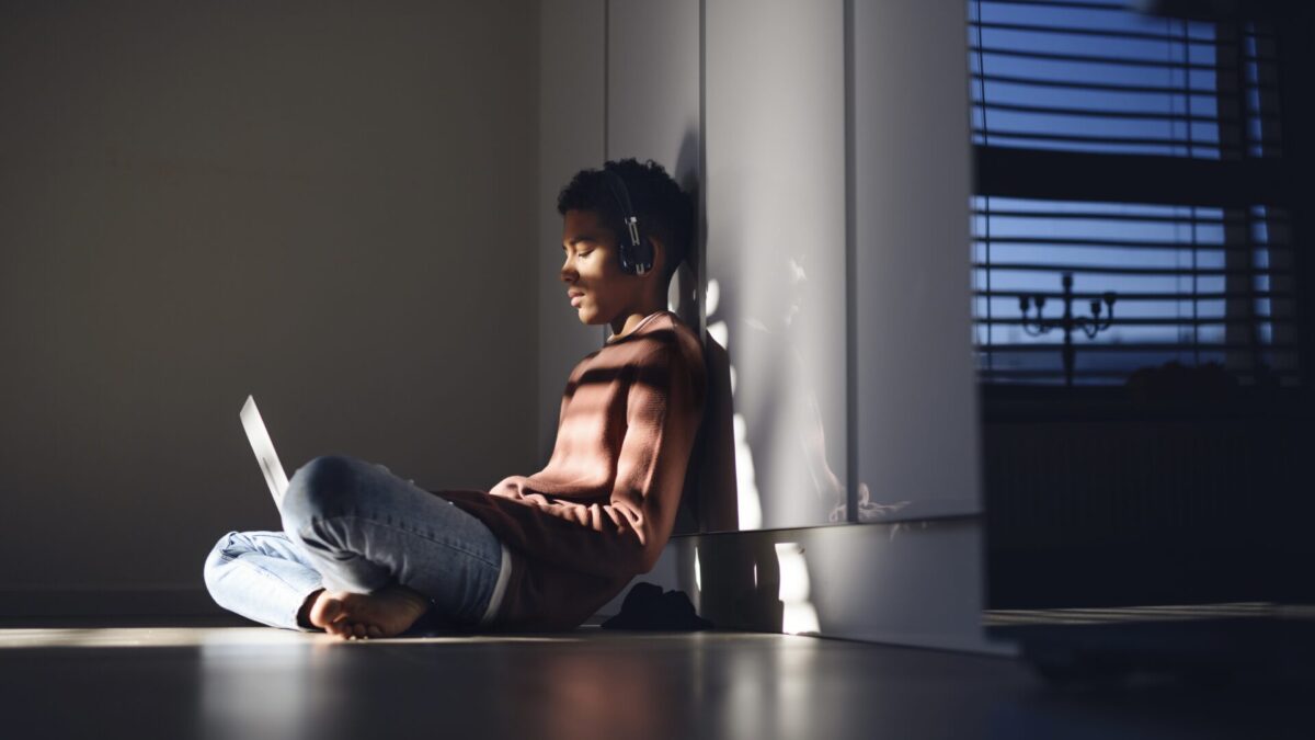 Teen, computer, school, homework